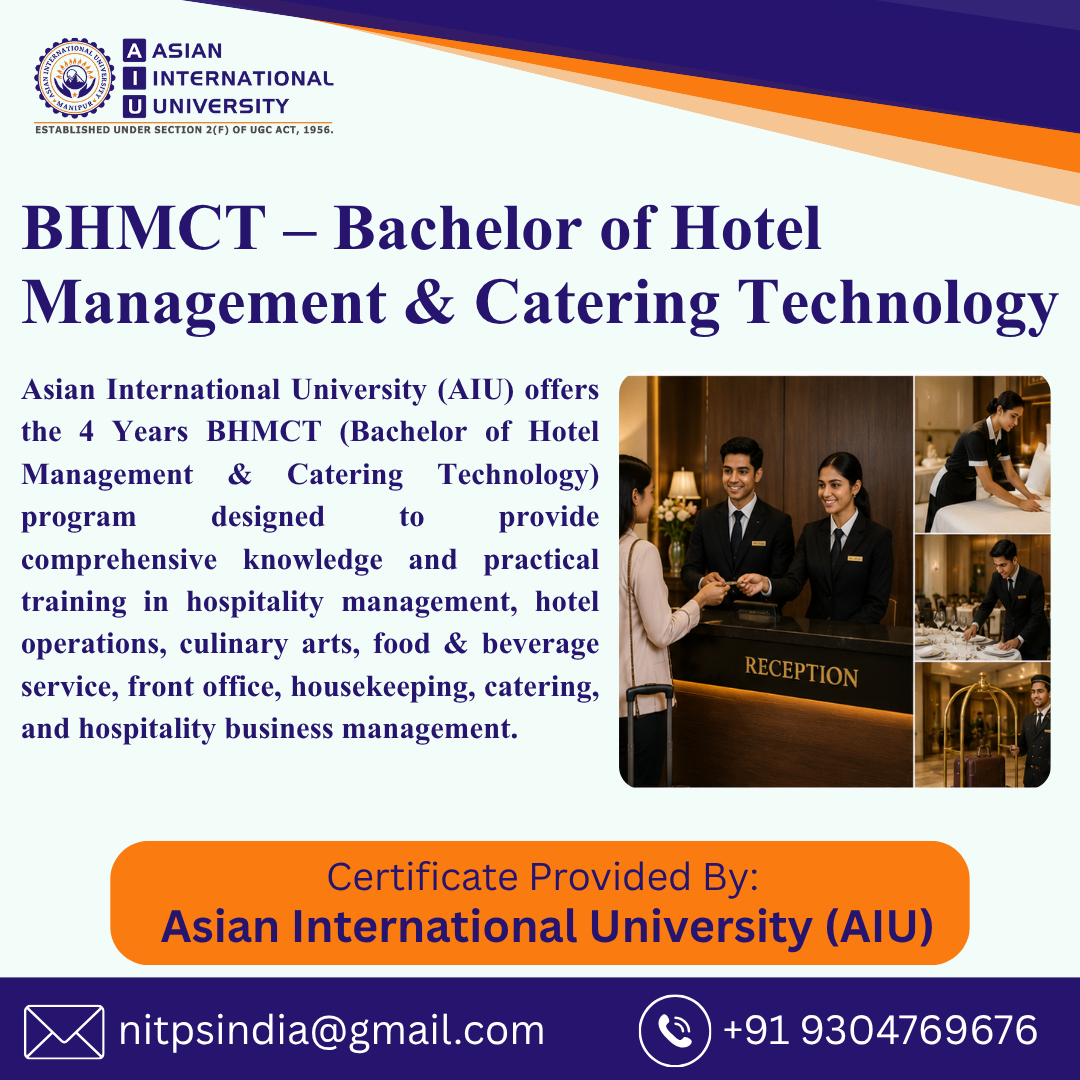Bhmct – Bachelor Of Hotel Management & Catering Technology