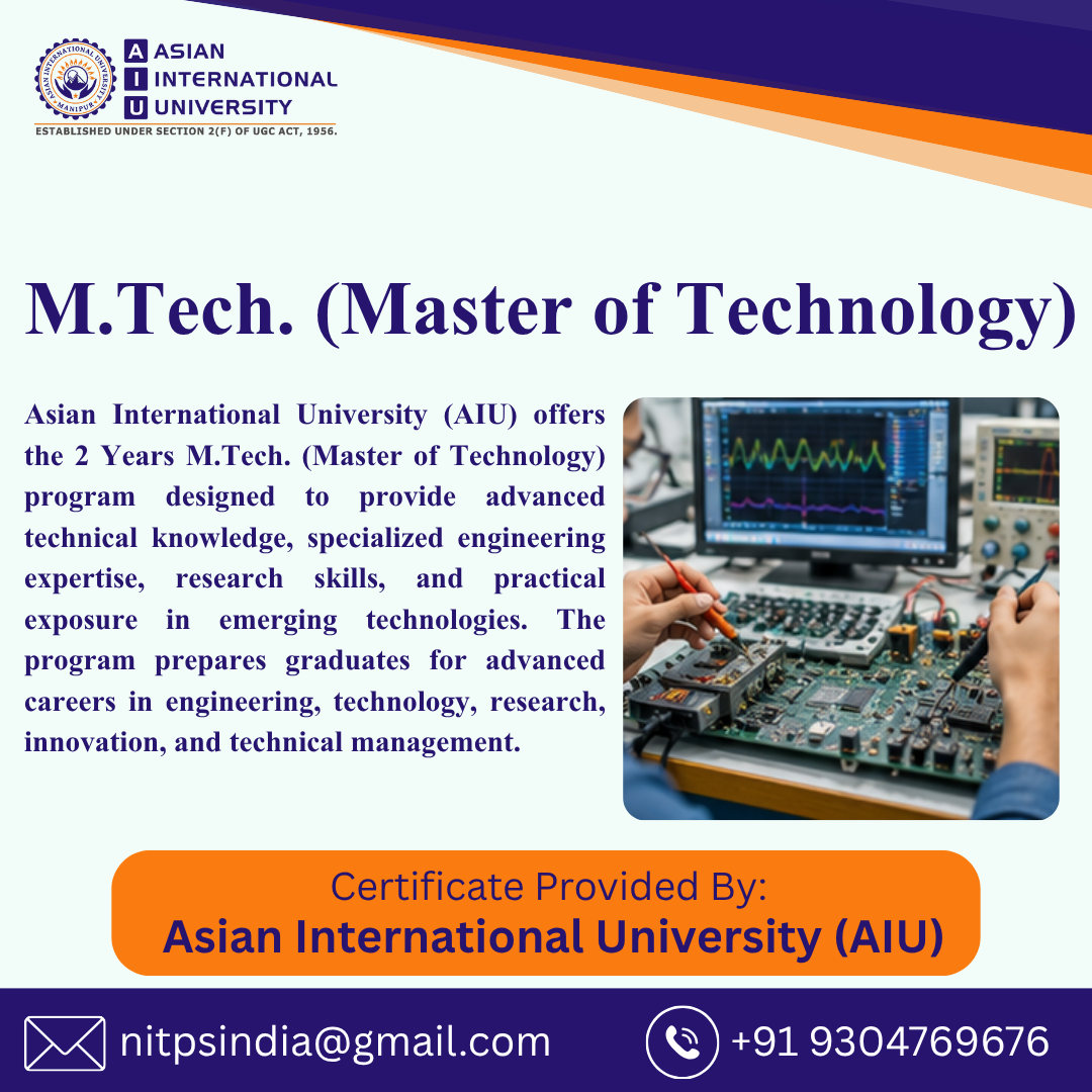 M.tech. (Master Of Technology)