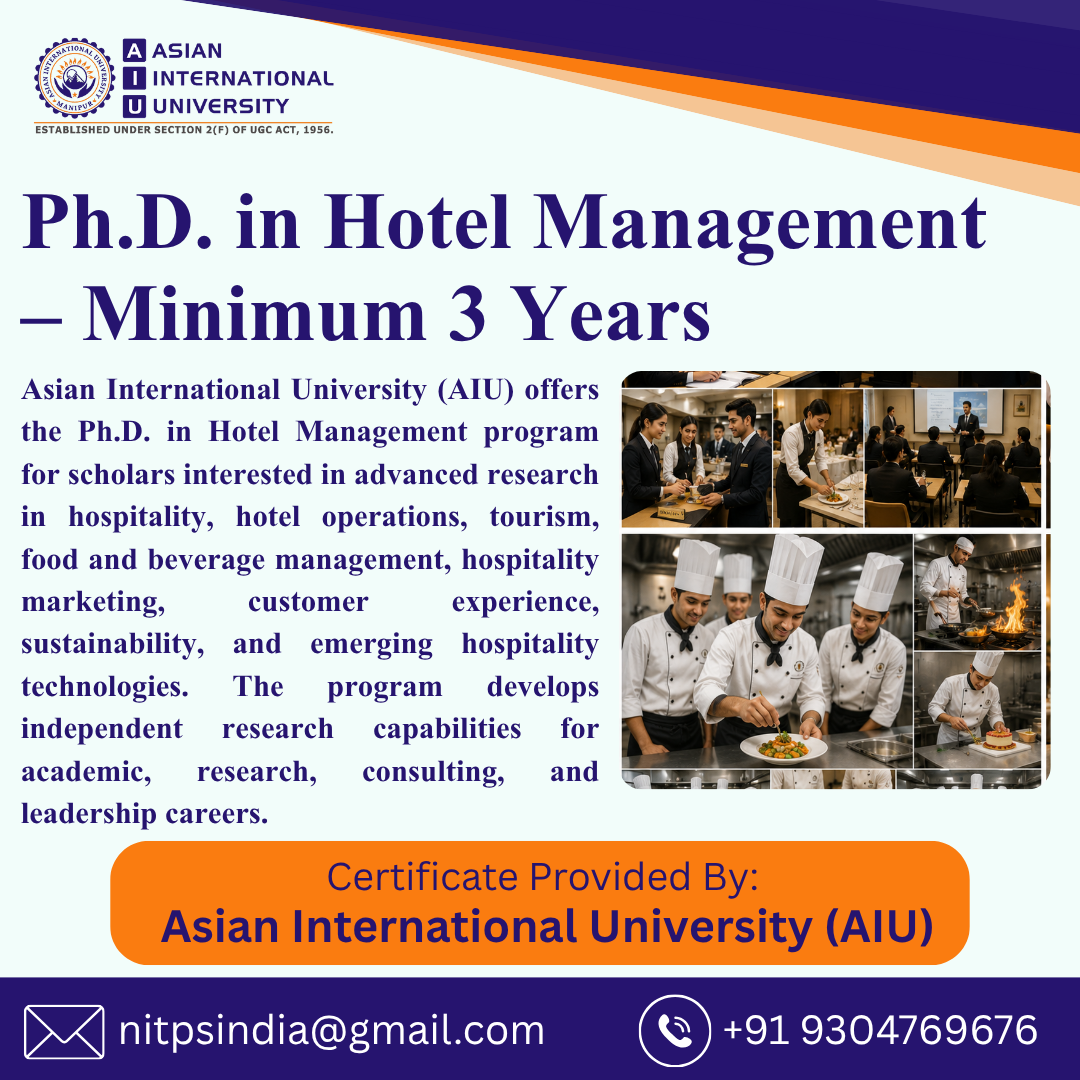Ph.d. In Hotel Management